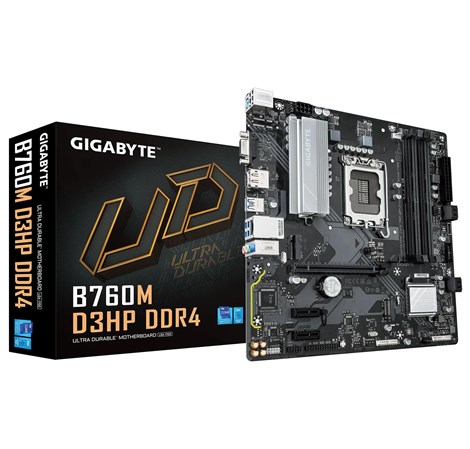 Gigabyte MB B760M DS3HP DDR4, S.1700, 4xDDR4/5333(OC), PCIe 4.0, G-LAN, VGA/HDMI/DP,  mATX