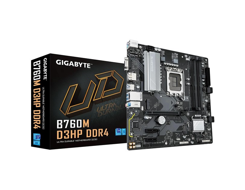 Gigabyte MB B760M DS3HP DDR4, S.1700, 4xDDR4/5333(OC), PCIe 4.0, G-LAN, VGA/HDMI/DP,  mATX