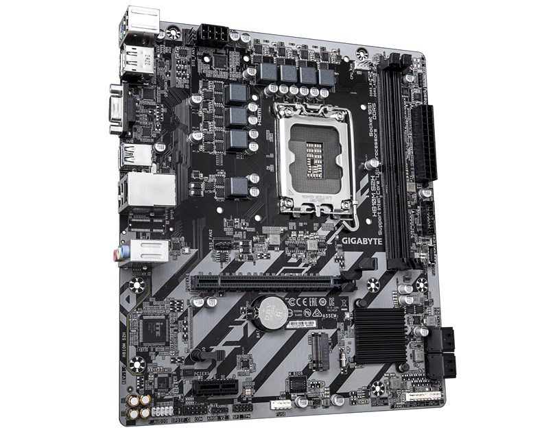 Gigabyte MB H810M S2H, S.1851, 2xDDR5/6400MHz, PCIe 4.0, G-LAN, VGA/HDMI/DP, mATX
