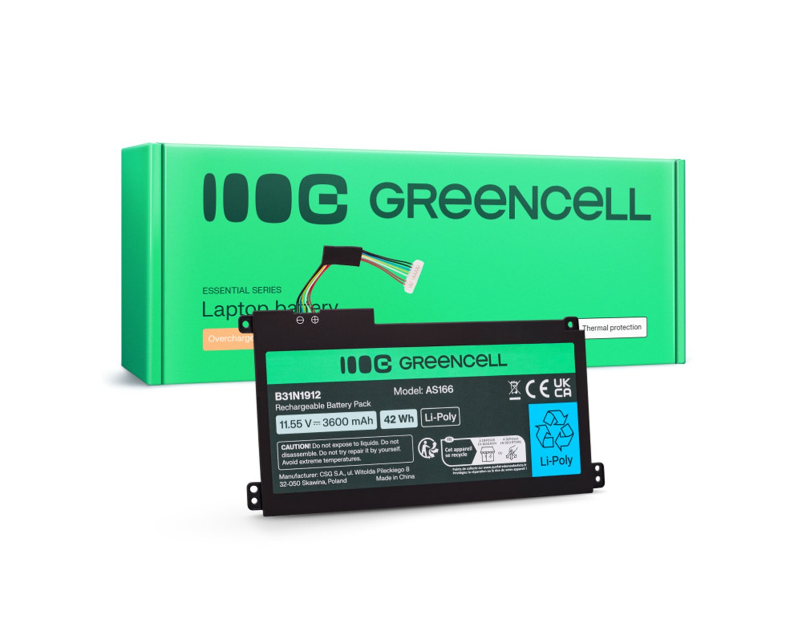 Green Cell (AS166) baterija 31N1912 / B31N1912 3HWPP za ASUS VivoBook 14: E410MA, L410MA, E410KA, E510MA