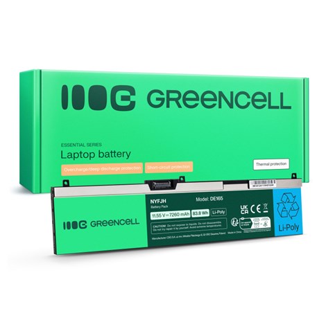 Green Cell (DE165) baterija NYFJH-6C 0NYFJH 0RY3F9 0VRX0J, 7260mAh 11.55V, za Dell Precision 15 7530 7540 7740