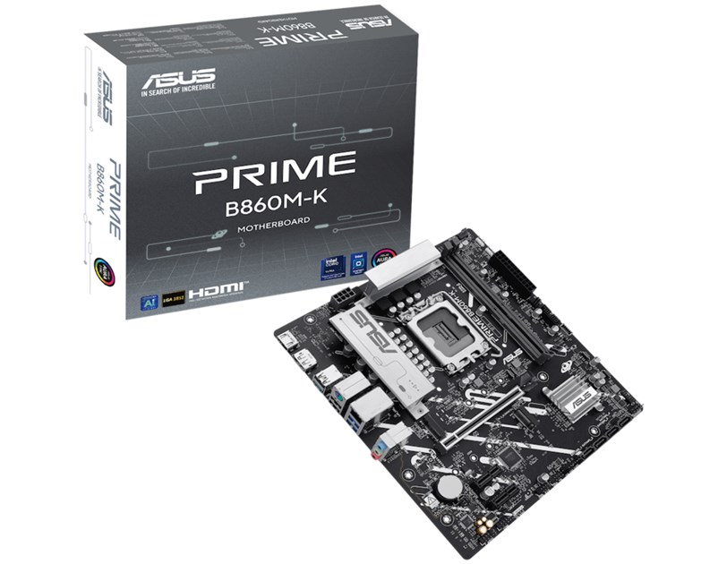 Asus MB Prime B860M-K, S.1851, 2xDDR5/8400(OC), 2.5G-LAN, HDMI/DP, mATX