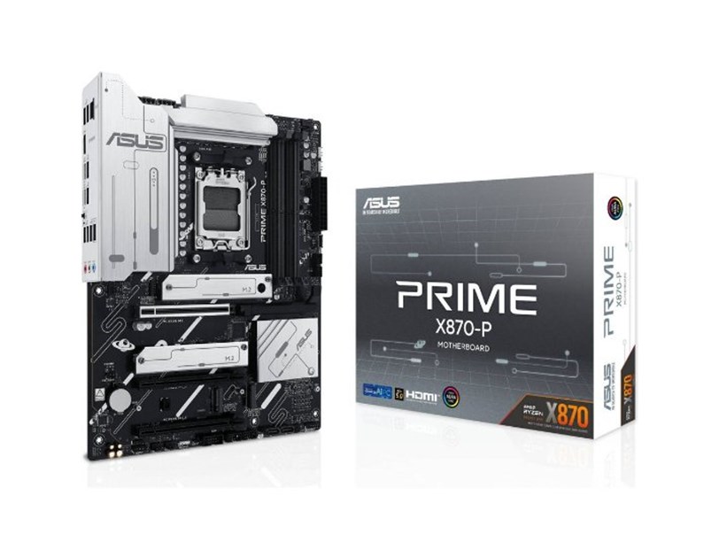 Asus MB Prime X870-P, S.AM5, 4xDDR5/8000(OC), PCIe 5.0, 2.5 G-LAN, USB4, HDMI, ATX