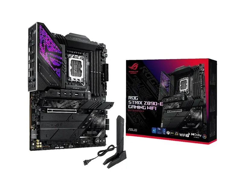 Asus ROG Strix Z890-E Gaming WIFI, S.1851, DDR5/9200+MT/s, WiFi7/BT5.4, 5Gb LAN, HDMI/DP/2×Thunderbolt 4, ATX