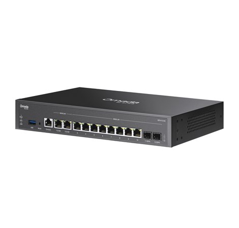 TP-Link Omada Gigabit VPN usmjerivač (Router) 2×2.5G RJ45 WAN (1xWAN/LAN), 2×Gigabit SFP WAN/LAN, 8×Gigabit RJ45 WAN/LAN, 1×USB 3.0