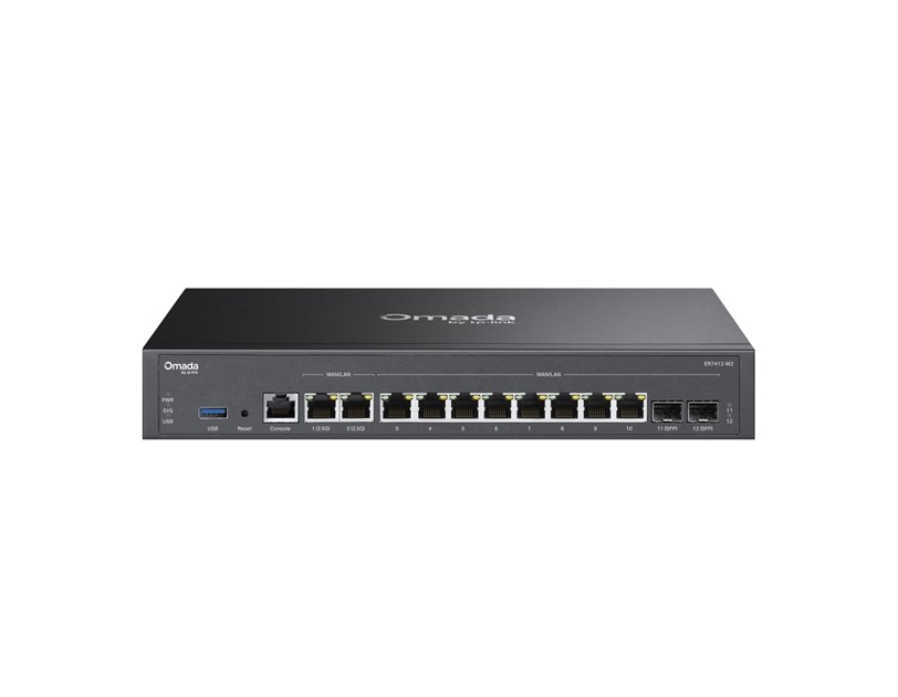 TP-Link Omada Gigabit VPN usmjerivač (Router) 2×2.5G RJ45 WAN (1xWAN/LAN), 2×Gigabit SFP WAN/LAN, 8×Gigabit RJ45 WAN/LAN, 1×USB 3.0