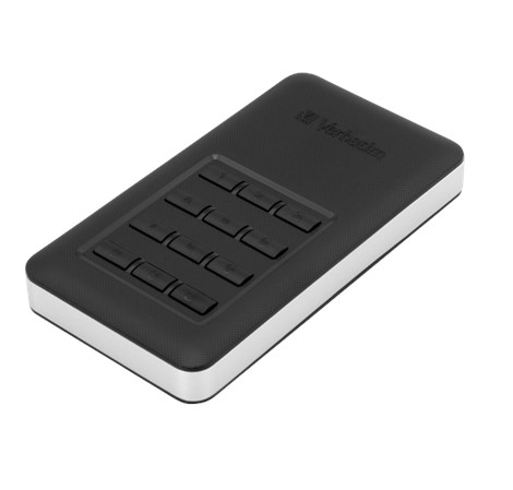 Verbatim 2.5" Store'n'Go Secure 2TB HDD, USB3.1 Gen1, AES 256-bit hardware enkripcija, zaštita pristupa tipkovnicom