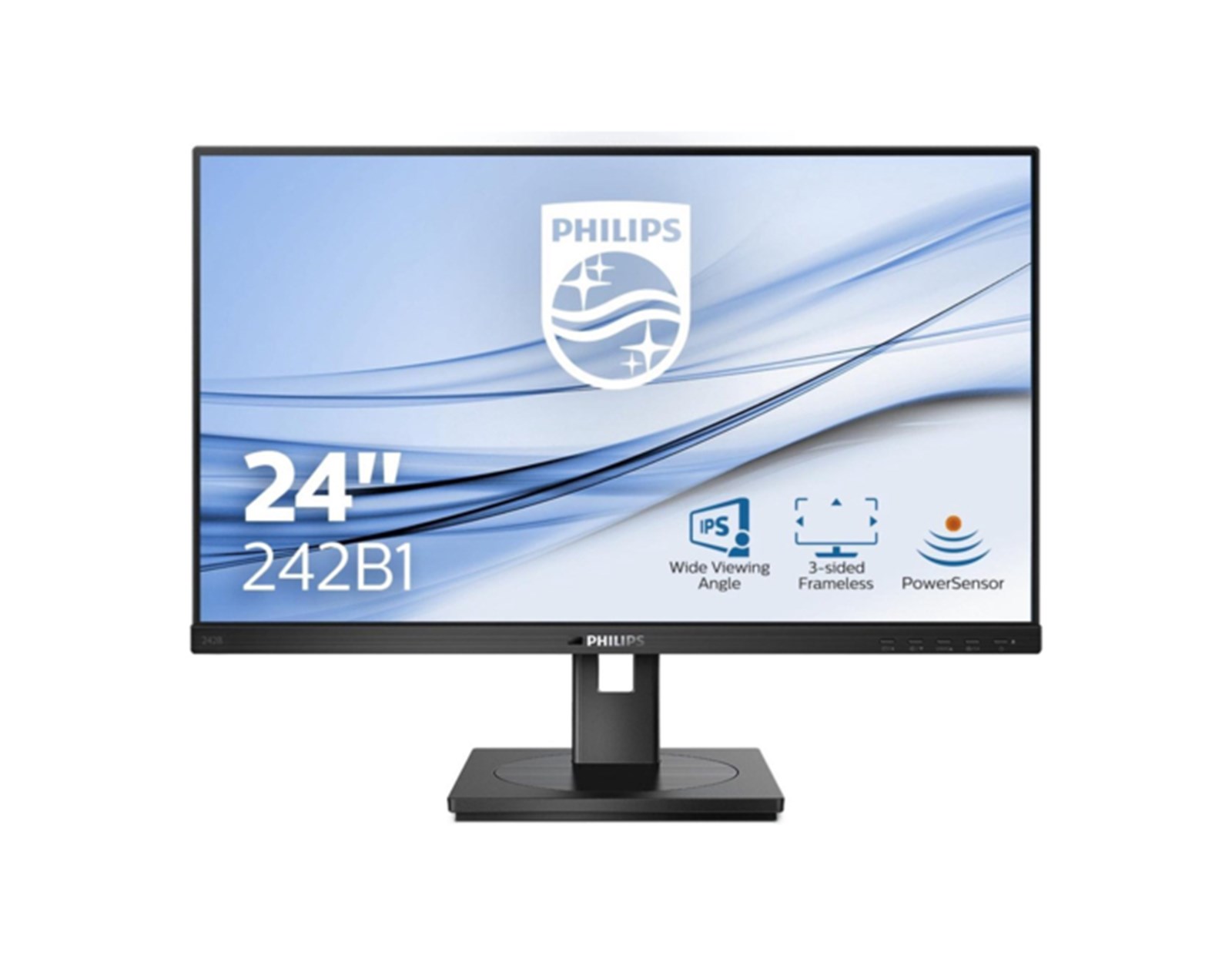 Philips 24" 242B1/00 FHD (1920×1080) IPS WLED 16:9, Pivot, 75Hz, 300 cd/m2, 1000:1, 4ms, VGA, DVI-D, DP, HDMI, USB3.2×4, zvučnici, crni