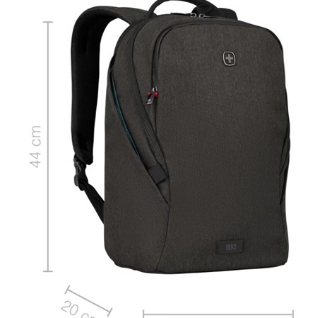Wenger ruksak MX Light za prijenosnike do 16", 21 L, crni