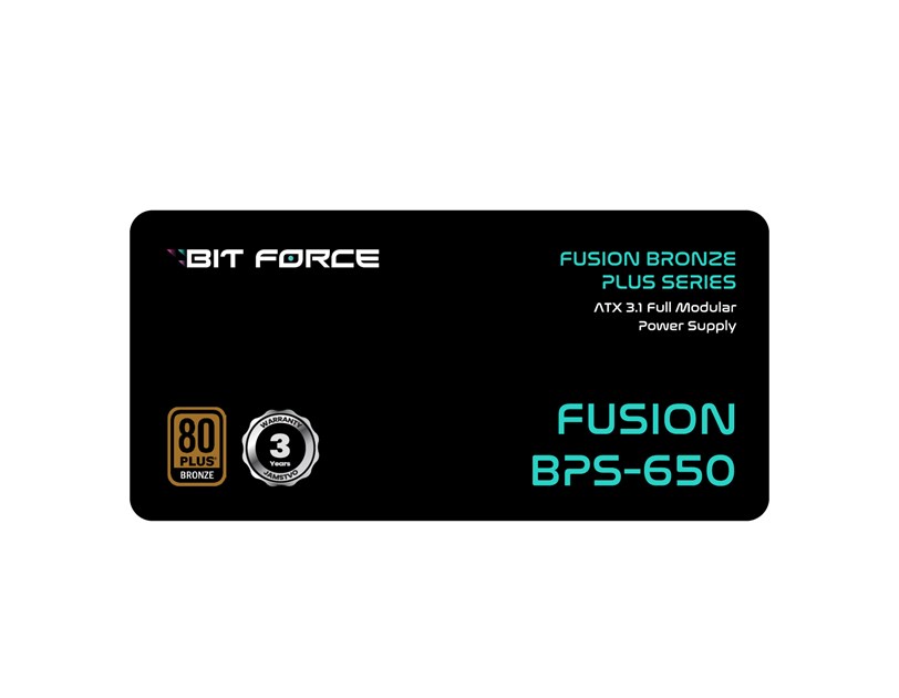 BIT FORCE napajanje 650W 80+ BRONZE FUSION BPS-650, modularno, ATX 3.1, PCI-E 5.1