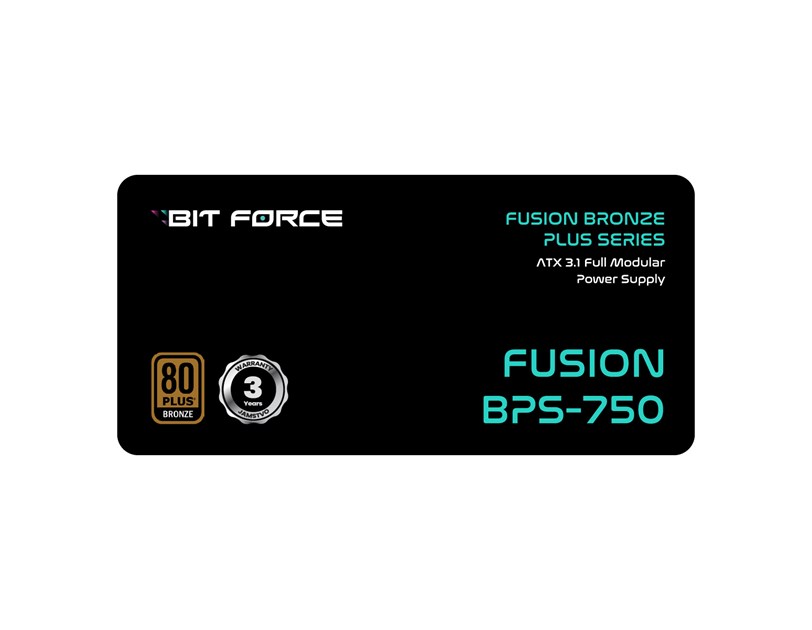 BIT FORCE napajanje 750W 80+ BRONZE FUSION BPS-750 modularno, ATX 3.1, PCI-E 5.1