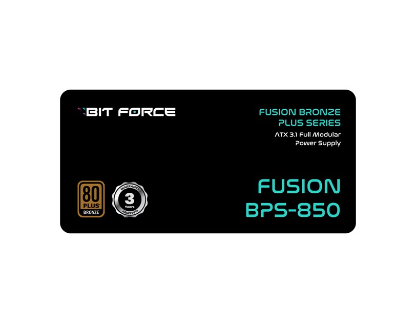 BIT FORCE napajanje 850W 80+ BRONZE FUSION BPS-850, modularno, ATX 3.1, PCI-E 5.1