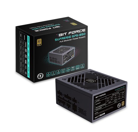 BIT FORCE napajanje 850W 80+ GOLD SUPREME GPS-850, modularno, ATX 3.1, PCI-E 5.1, FDB