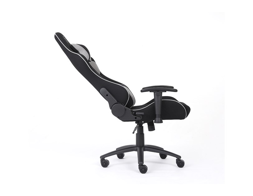 Bit Force KHAN F-2D igraća stolica s potpornim jastučićima, tkanina, 2D naslon za ruke, nosivost 150kg, crno/siva