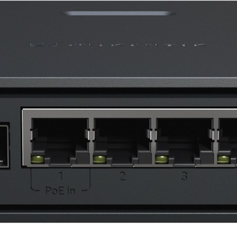 MikroTik hAP ax S (E62iUGS-2axD5axT) (2025) Router 5x Gigabit Ethernet ports, 1x 2.5 Gigabit SFP, Dual-Band Wi-Fi 6 (802.11ax), 512 MB RAM, metalno kućište, ARM