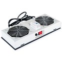 Roline 19" krovni ventilacijski modul s 2 ventilatora i termostatom, sivi