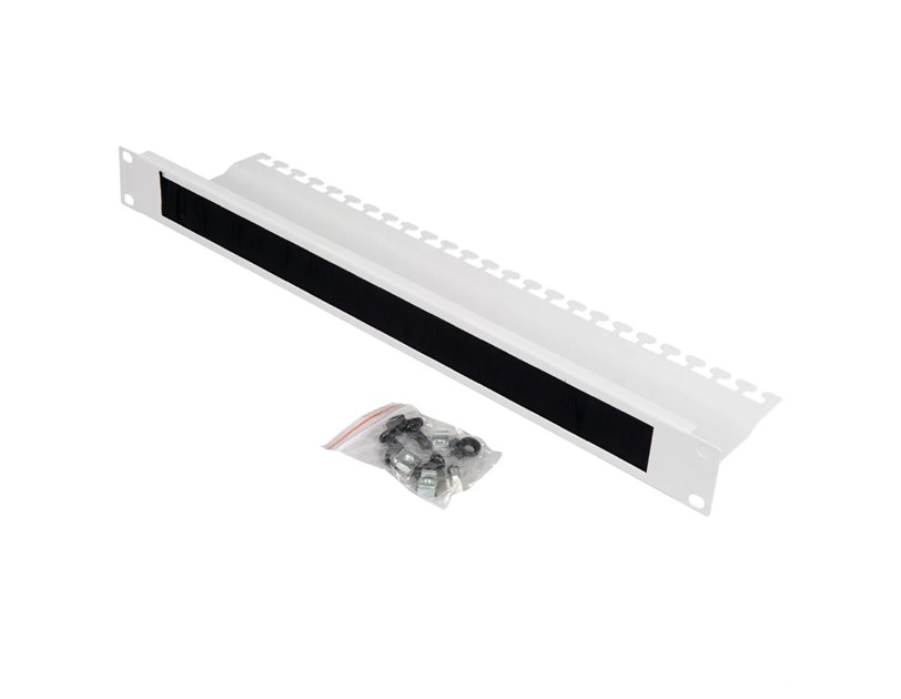 Roline 19" 1U ulazni panel za kablove, brush strip. sivi