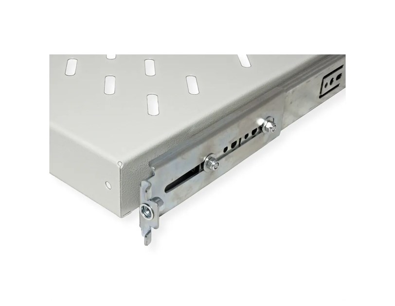 Roline 19" 1U izvlaćiva polica, D=550mm, nosivost 25kg, siva