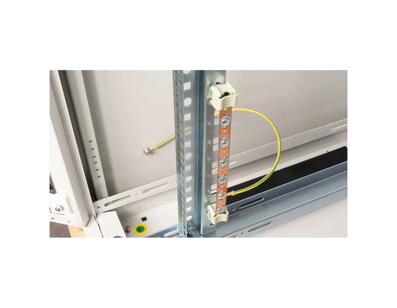 Roline 19" šina za izjednačavanje potencijala, 220mm + kabel za uzemljenje