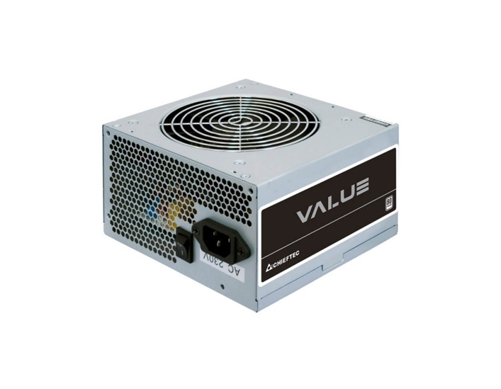Chieftec 500W, ATX 2.3, 80+, aktivan PFC, 1×PCIe, 3×SATA, 20+4-pina, 120mm ventilator, bulk, bez kabla