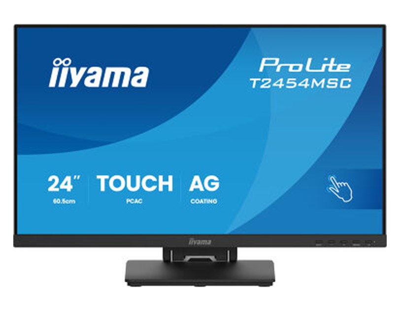 IIYAMA T2454MSC-B3AG Touchscreen FHD (1920x1080) IPS 16:9, 300 cd/m2, 4ms, 1000:1, HDMI, DP, USB-Ax2, InCell PCAP 10 point touch, zvučnici, AG, 