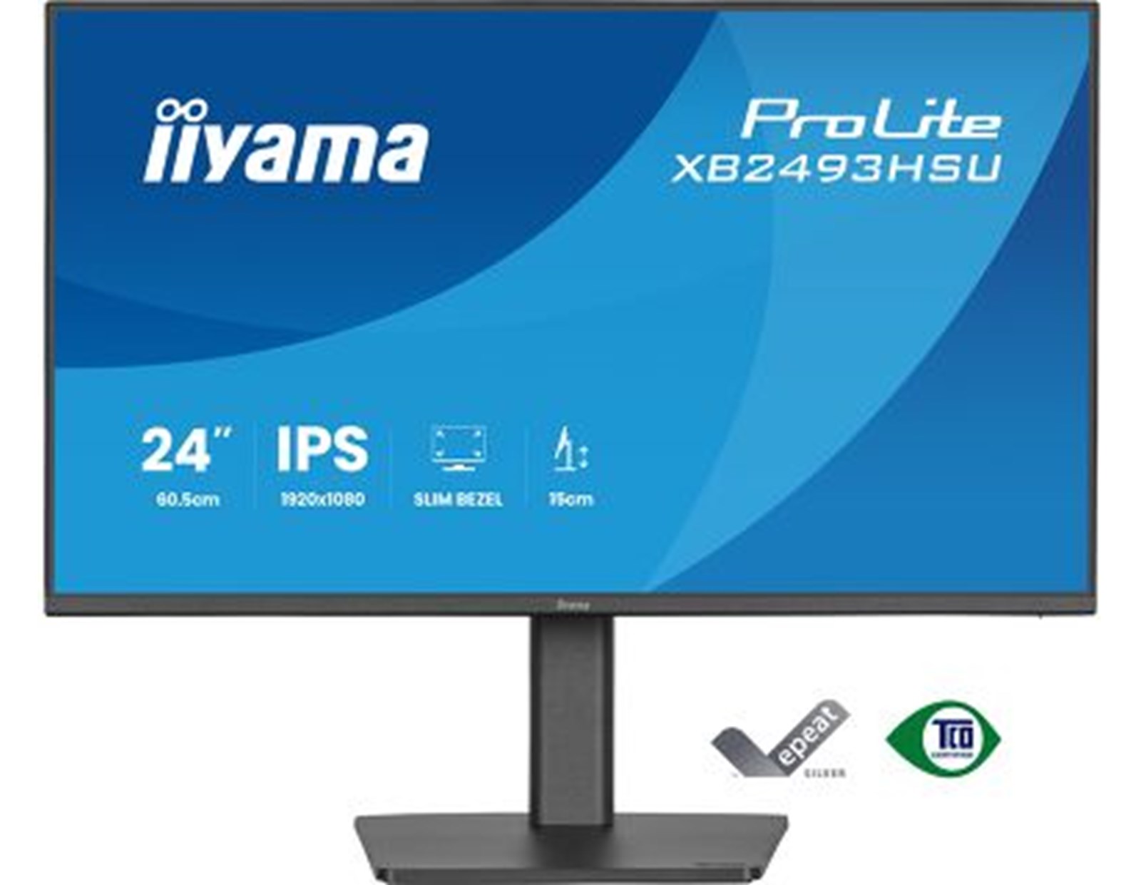IIYAMA 24" XB2493HSU-B1 FHD (1920x1080) IPS Pivot, 16:9, 350 cd/m2, 1500:1, 120Hz, 1ms, HDMI, DP, USBx2, zvučnici