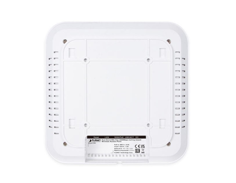 PLANET Wi-Fi 6 3000Mbps 802.11ax Dual Band Ceiling-mount Wireless Access Point