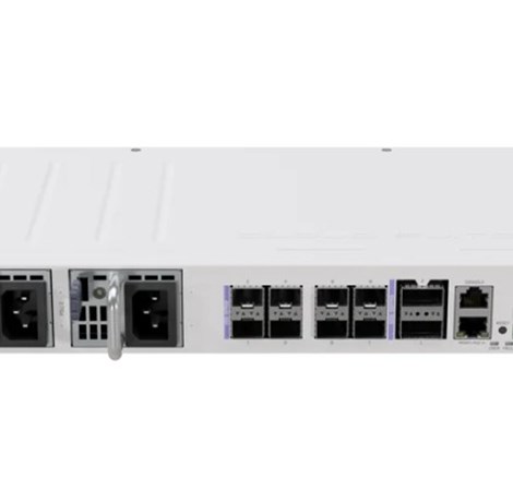 Mikrotik Cloud Router Switch 510-8XS-2XQ-IN, 650 MHz CPU, 128MB RAM, 2×100G QSFP28, 8×25G SFP28, RouterOS v7
