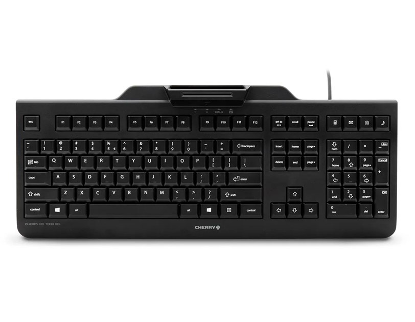 Cherry KC 1000SC tipkovnica sa čitačem Smart kartica, USB, crna