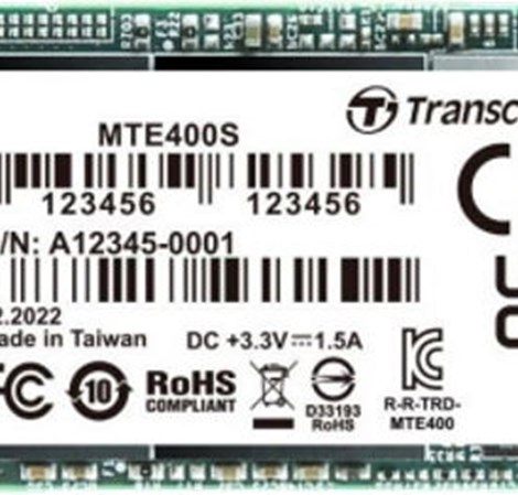 Transcend 2TB SSD M.2 2242 MTE400S PCIe Gen3×4  (TS2TMTE400S) - bez ambalaže