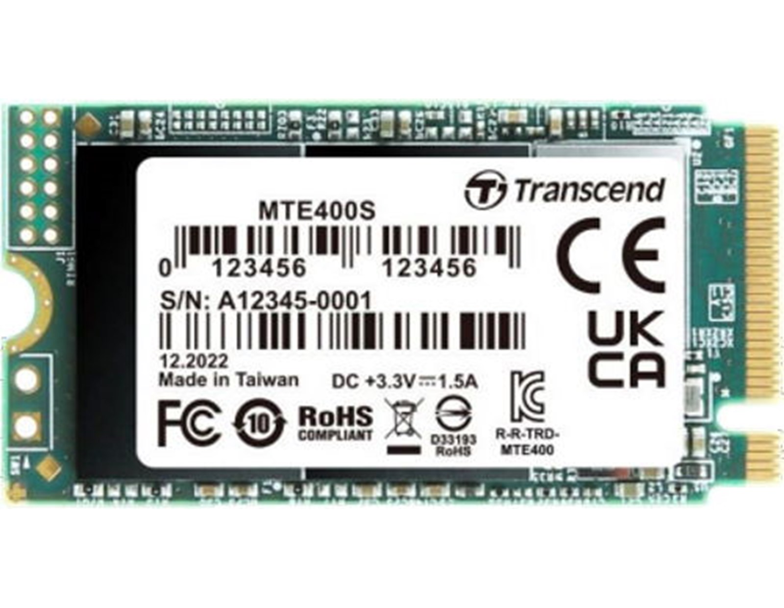 Transcend 2TB SSD M.2 2242 MTE400S PCIe Gen3×4  (TS2TMTE400S) - bez ambalaže