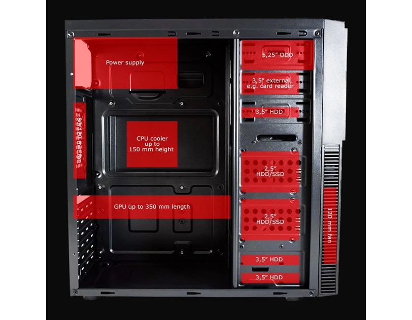 LC-Power LC-7041B kućište bez napajanja, crno