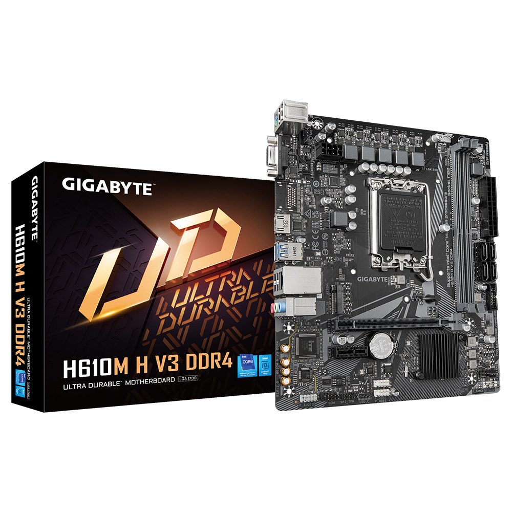 Gigabyte MB H610M H V3 DDR4, S.1700, 2xDDR4/3200, PCIe 4.0, G-LAN, VGA/HDMI, mAT...