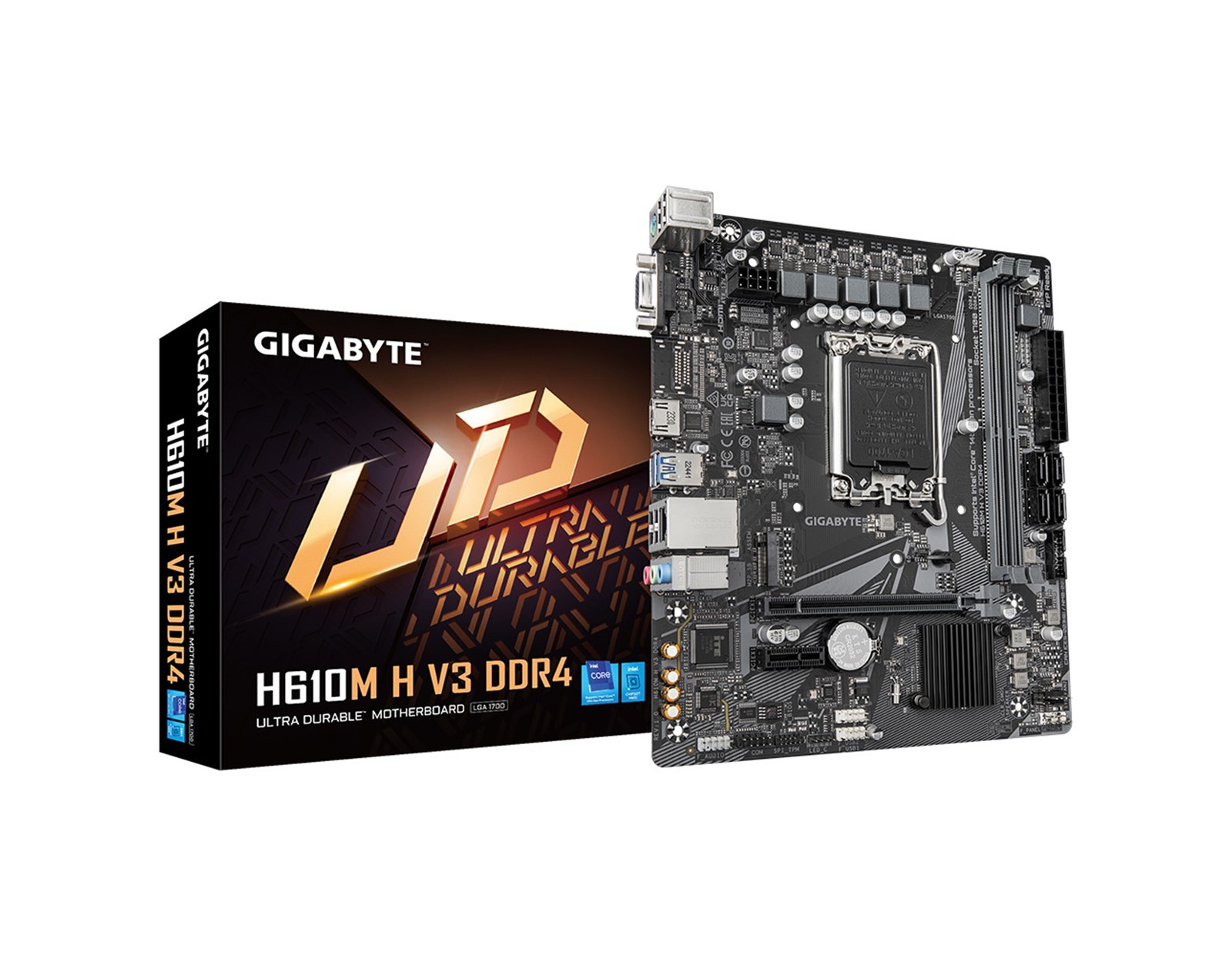 Gigabyte MB H610M H V3 DDR4, S.1700, 2xDDR4/3200, PCIe 4.0, G-LAN, VGA/HDMI, mATX