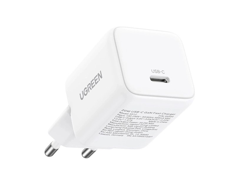 UGREEN kućni punjač 30W, USB C, GaN, bijeli