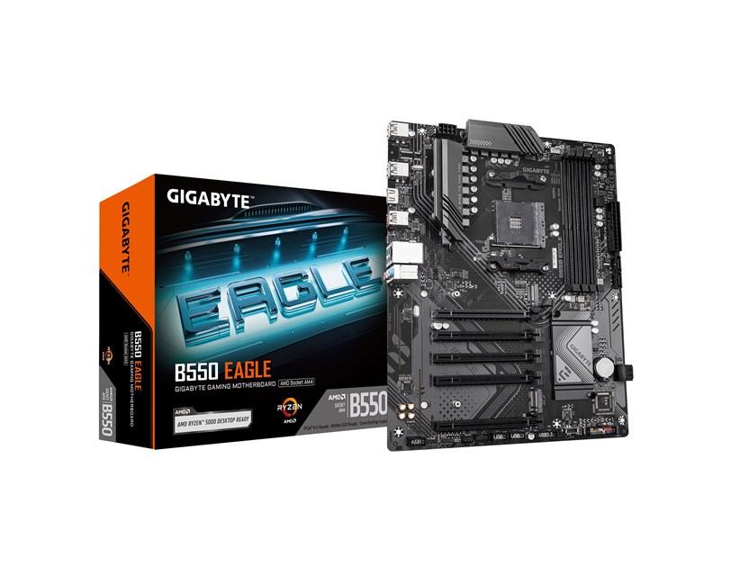 Gigabyte MB B550 Eagle, S.AM4, 4xDDR4/3200, PCIe 4.0, G-LAN, HDMI, USB-C, mATX
