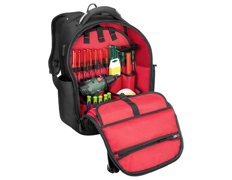 Wenger ruksak Tool Backpack Pro, sa pretincom za alat i prijenosnik do 17", crni