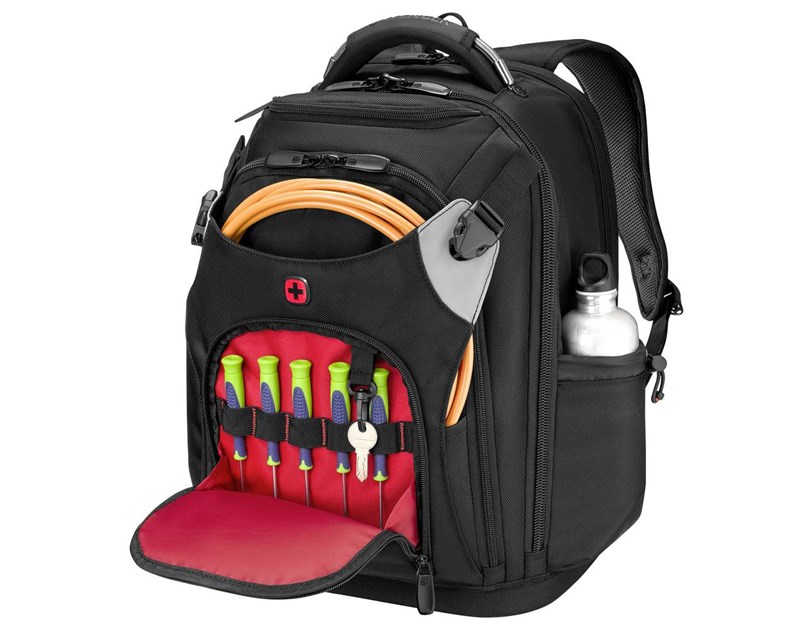 Wenger ruksak Tool Backpack Pro, sa pretincom za alat i prijenosnik do 17", crni