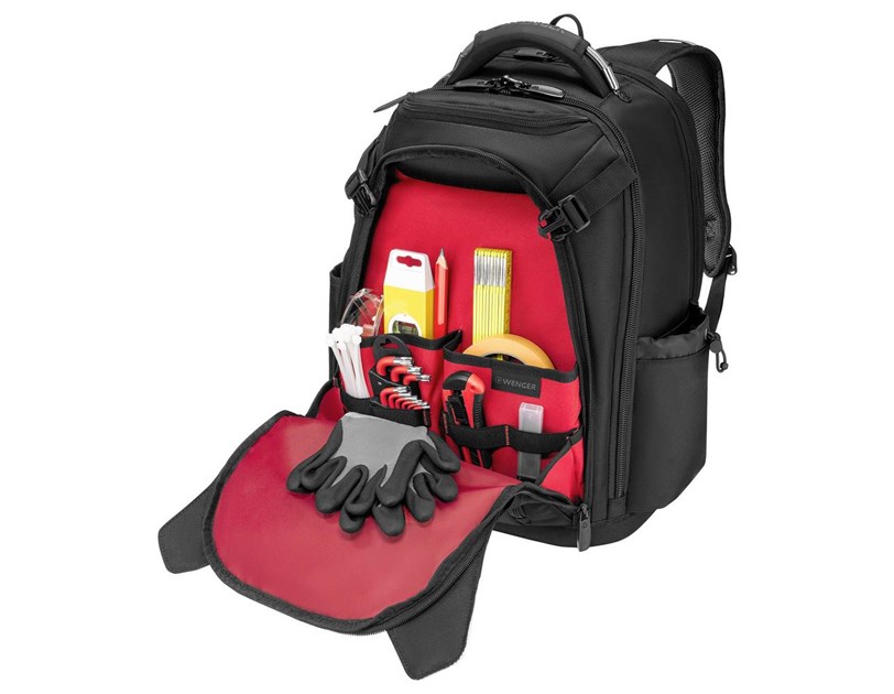 Wenger ruksak Tool Backpack Pro, sa pretincom za alat i prijenosnik do 17", crni