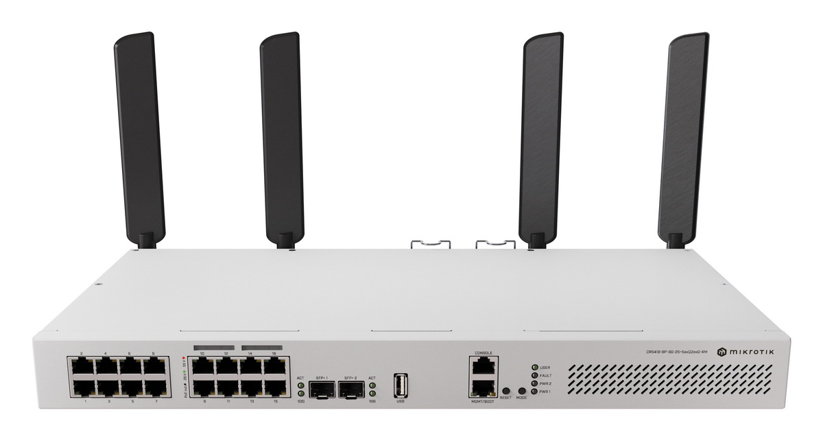 Mikrotik Cloud Router Switch CRS418-8P-8G-2S+5axQ2axQ-RM, 17xG-LAN (8x PoE-out),...