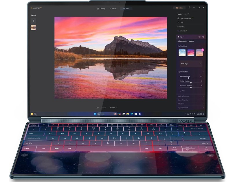 Lenovo Yoga Book 9 2x14" 2.8K WQXGA, Intel Core Ultra 7 255H, 32GB DDR5, 1TB SSD, Intel Arc Graphics, WiFi/BT, Pen, Win 11 Pro