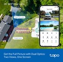 TP-Link Tapo C545D 2K 3MP (2304 x 1296 px), 360°/130° Pan/Tilt, H.264, Color Night Vision, microSD/RJ45 portovi, dvosmjerni audio, detekcija pokreta, IP66, Wi-Fi, Tapo app