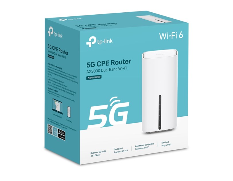 TP-Link 5G AX300 bežični usmjerivač (Dual-Band Gigabit Router) 574Mbps/2402Mbps (2.4GHz/5GHz), 1×G-WAN, 2×G-LAN, 8×5G/LTE interna antena, 3×WiFi interna antena 