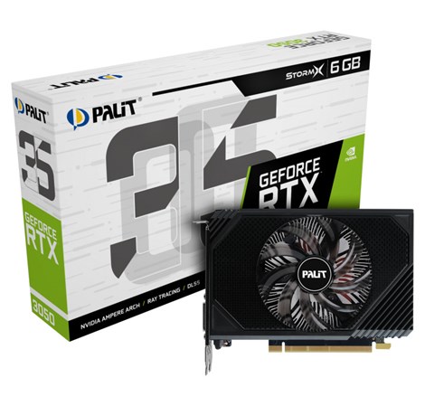 Palit GeForce RTX3050 StormX 6GB GDDR6/96-bit, PCIe 4.0, DVI/HDMI/DP