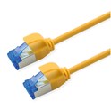 Roline  S/FTP (PiMF) Data Center mrežni kabel, Cat.6A (Class EA), slim, LSOH, tangle free, 0.3m, žuti