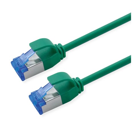 Roline  S/FTP (PiMF) Data Center mrežni kabel, Cat.6A (Class EA), slim, LSOH, tangle free, 0.3m, zeleni