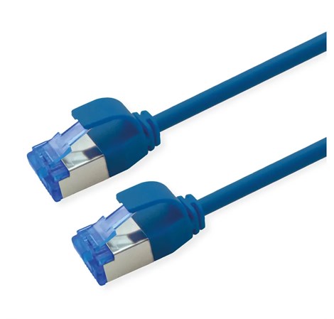 Roline  S/FTP (PiMF) Data Center mrežni kabel, Cat.6A (Class EA), slim, LSOH, tangle free, 0.5m, plavi