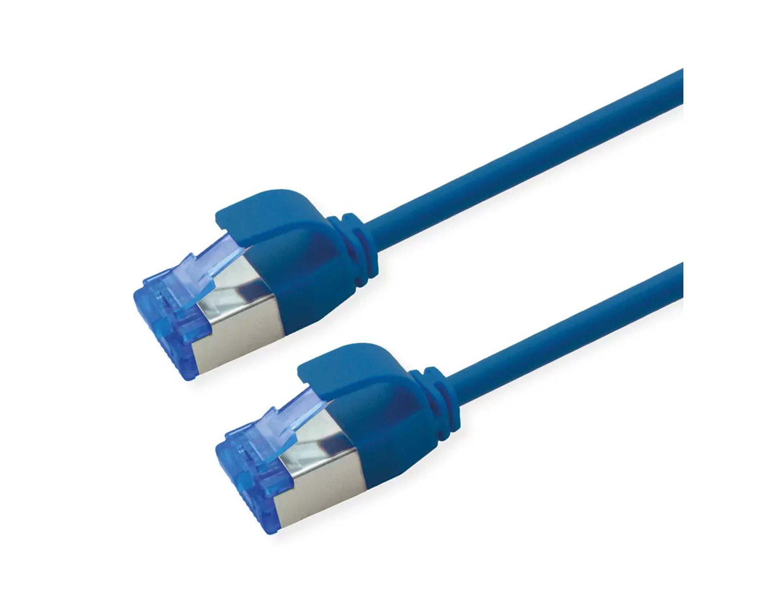 Roline  S/FTP (PiMF) Data Center mrežni kabel, Cat.6A (Class EA), slim, LSOH, tangle free, 0.3m, plavi