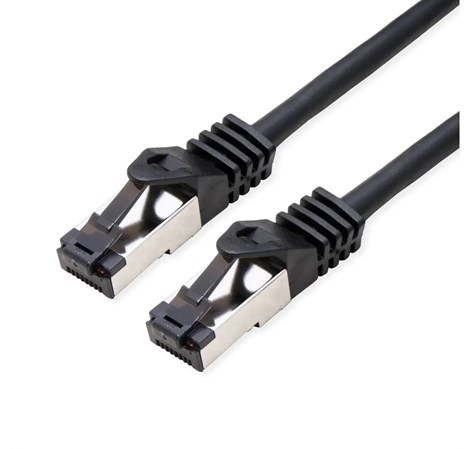 Roline VALUE S/FTP mrežni kabel Cat.8 (Class I), LSOH, stranded, 1.0m, crni
