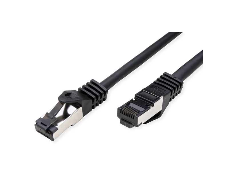 Roline VALUE S/FTP mrežni kabel Cat.8 (Class I), LSOH, stranded, 2.0m, crni